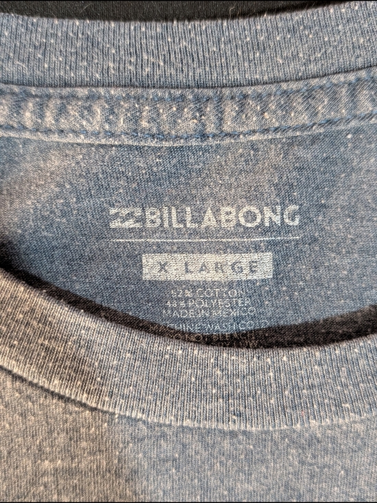 Billabong Blue Cotton Polyester Graphic Print Crew Neck Men's XL T-Shirt - Picture 3 of 3